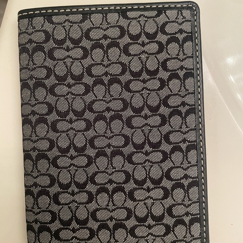 Coach Black Passport Cover
